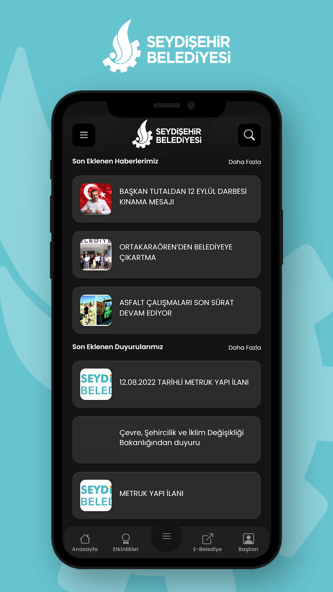 Seydişehir Belediyesi screenshot